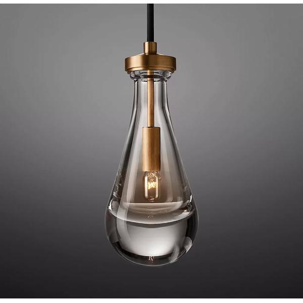 Modern Modern Brass Raindrop Rain Round Chandelier
