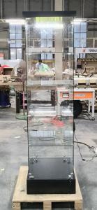 20"X20"X72" Frameless Glass Tower Display Case Customizable Unbreakable
