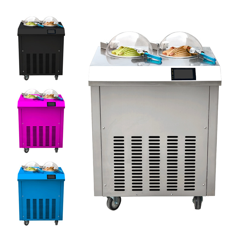 Ce Automatic Fresh Fruits Vertical Gelato Hard Ice Cream Machine With Display Freezer
