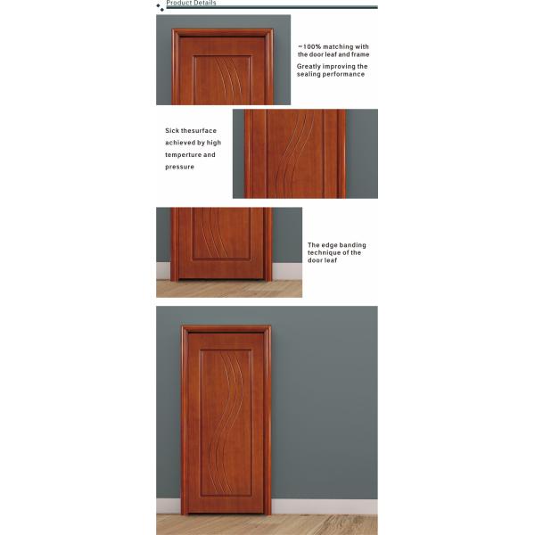 Finished Mahogany Wood CPL Door 2.1m Height For Living Room