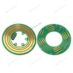 38mm PCB-style Pancake Slip Ring with electric power and CAN signal for robotic