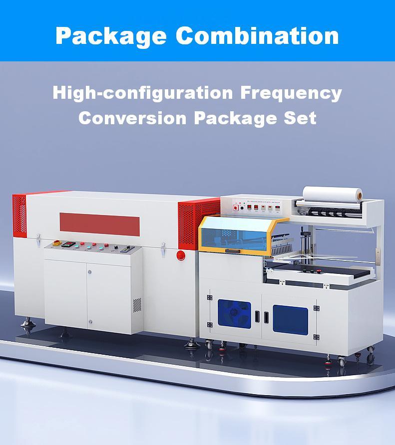 Fully Automatic High-Speed L-Type Sealing Cutting Heat Shrink Wrapping Machine PLC-Controlled Food Cartons Cans Tableware