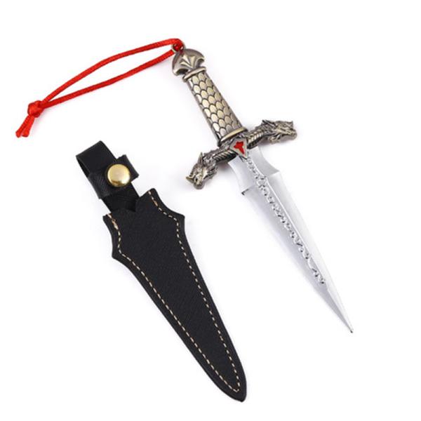 Metal Zinc Alloy Dragon Dagger Mini Knife Letter Opener Collectible