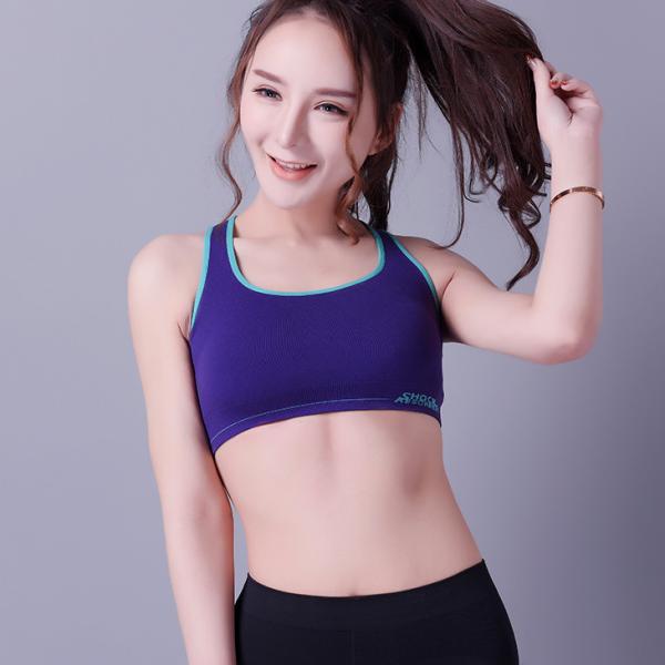 Girl sports bra in Gym,  removable,  casual stretch weave.  XLBR002