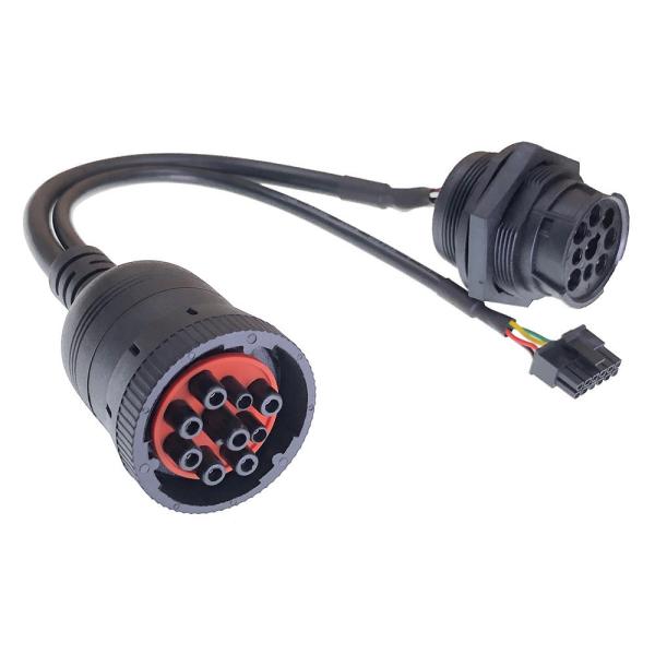 J1939 Install Y- Cable w/Threaded Nut Black/Low-Speed Drawing/pictures and samples Required with Diagnostic Fault Code