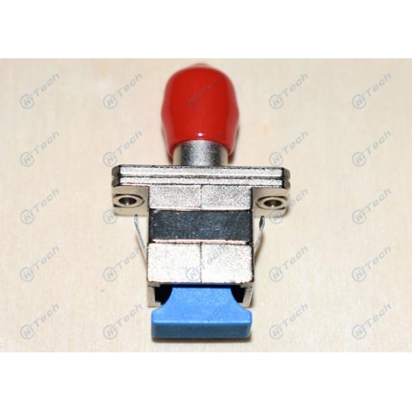 SC MM Fiber Optic Adapter Beige Color High Precision Alignment For Test Equipment