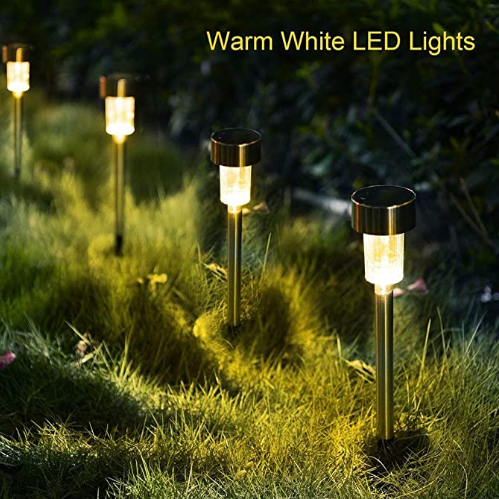 Stainless Steel 13.4'' Outdoor Solar Yard Lights