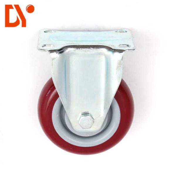 3 Inch Medium Duty Double Ball Bearing Fixed Rigid Caster Wheel Plate Casters for Hand Trolleys