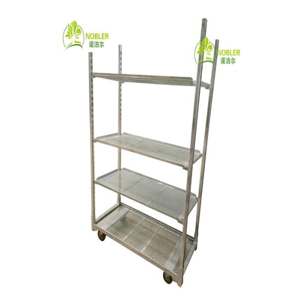Metal Mesh Seedling Cart Danish Flower Cart With PP Wheel