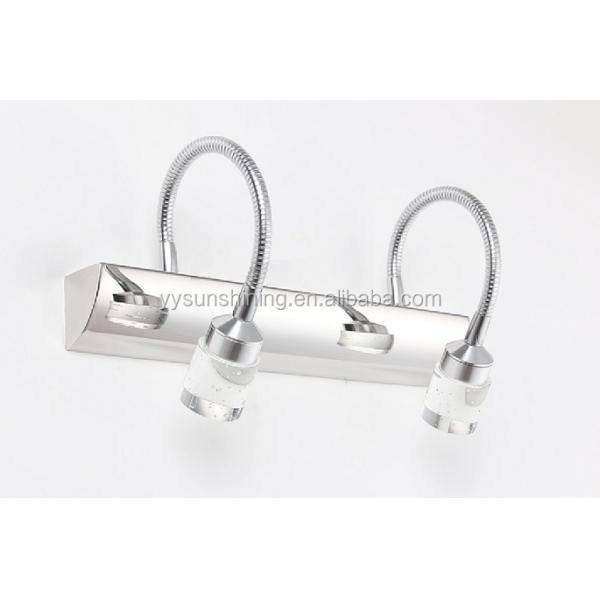 Customizable Easy Mount LED Flexible Goose Neck Bathroom Mirror Light IP 44 Wall Mount Mirror Lamp 3000k-6000k