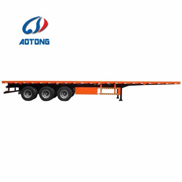 13m Length 3 Axles Flatbed Cargo Truck Semi Trailers for 5 Meters Container Transport