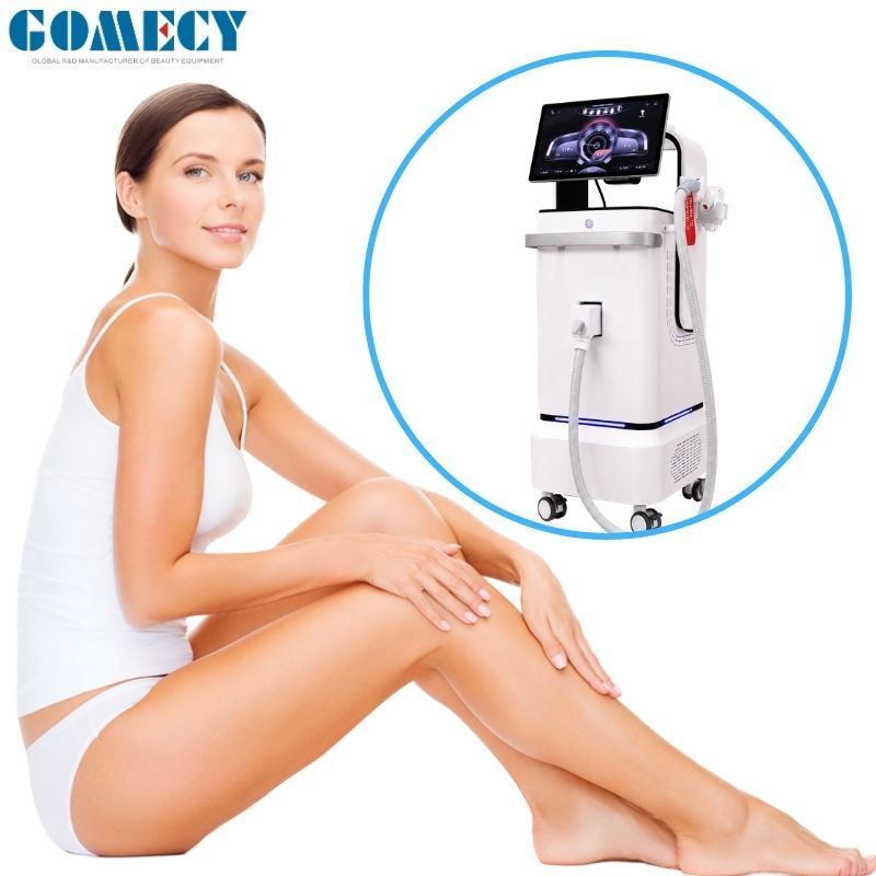 Gomecy 808nm Diode Laser Hair Removal Machine 4 Wavelengths 755nm 808nm 940nm 1064nm High Power Permanent Hair Removal Equipment for Beauty Salon Clinic