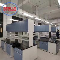 Banco de laboratório de aço de madeira Dimensões personalizáveis L*1500/750 W *800 /850 mm H