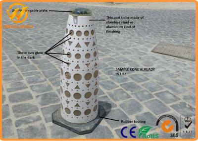 Qatar Standard Traffic Safety Equipment / Solar Traffic Cone Solar Lights , Long life