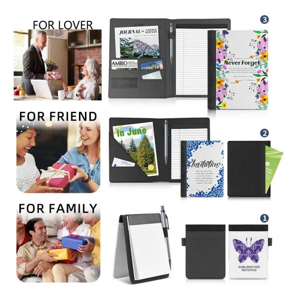Sublimation Blank Notebook Journal Portfolio Diy Custom Logo Fabric Canvas Notepad Sublimation Notebooks