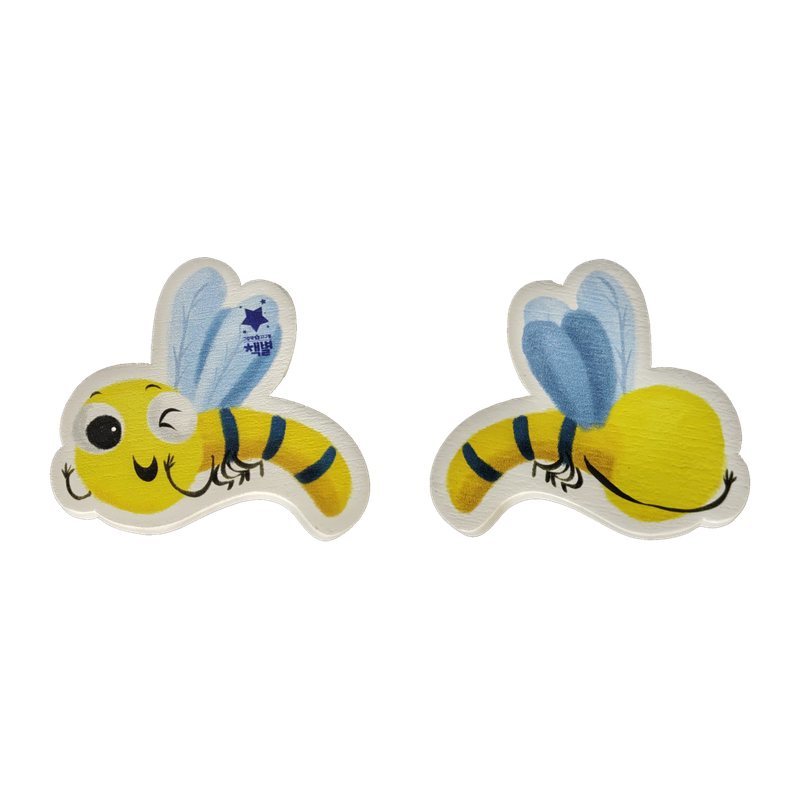Cute Yellow Striped Bee Wooden Decoration