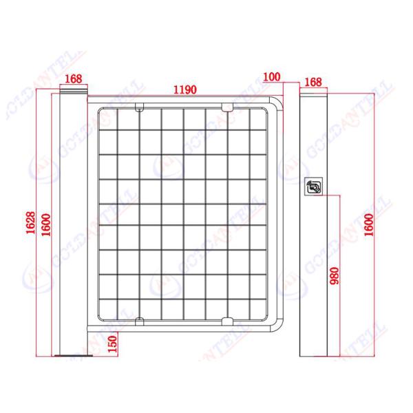 Вертикальная безопасность ворота поворота RFID карта открытый груз нержавеющая сталь индивидуальные двери