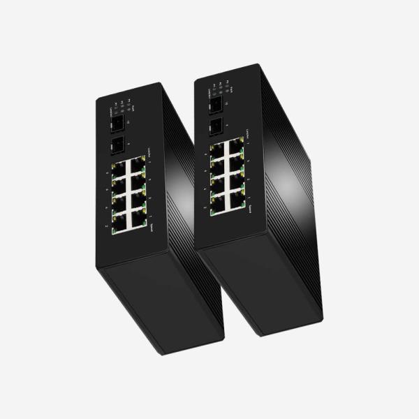 20Gbps Industrial Managed Layer 2+ PoE Switch 8 PoE Ports And 2 SFP Fiber Ports