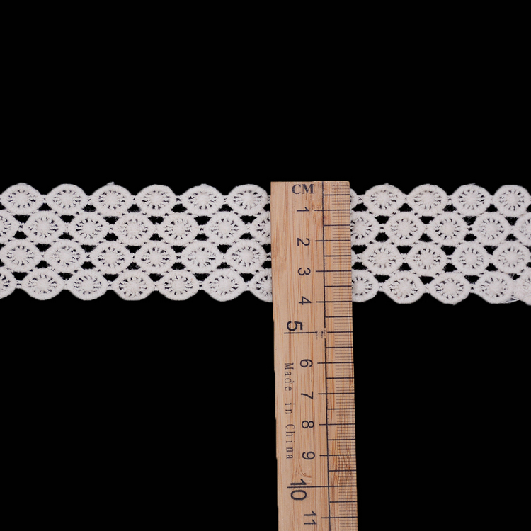 Отделка шнурка вышивки хлопка 30mm 40mm полиэстера