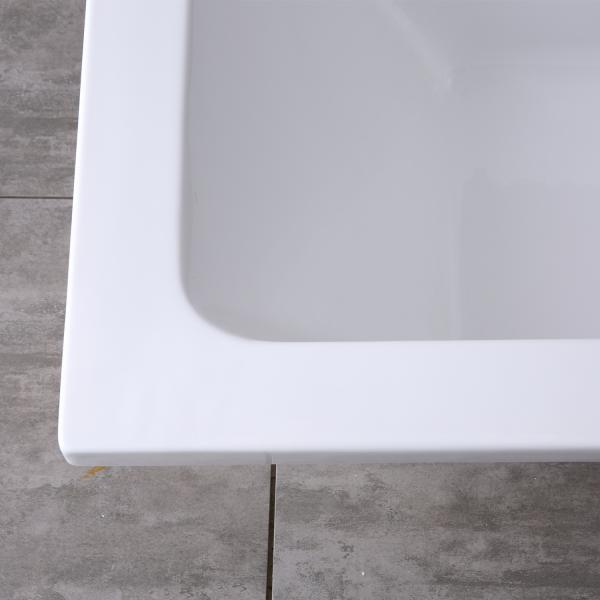 UK Standard Traditional Acrylic Drop in Bathtub with Center Drain and Simple Function