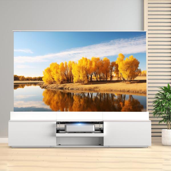 100 120 150 Inch Projector TV Stands Intelligent Projector Screen Cabinet