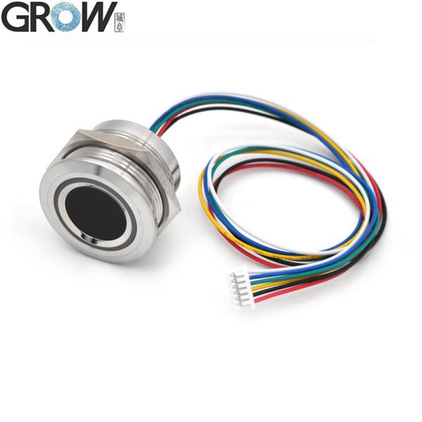 Grow R503-5V DC5V Круглый RGB LED UART интерфейс MX1.25-6pin Водостойкий емкостный датчик модуля отпечатков пальцев