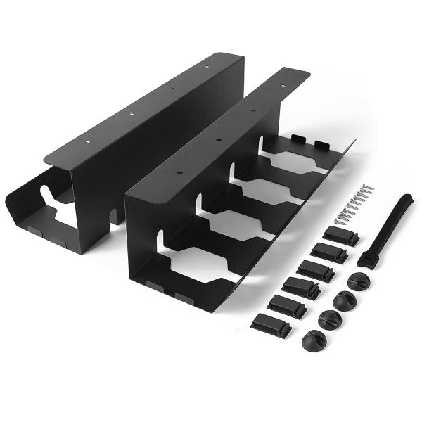 Домашний офис Столовой кабельный держатель 43 x 10 x 10 см с силовым покрытием из углеродистой стали