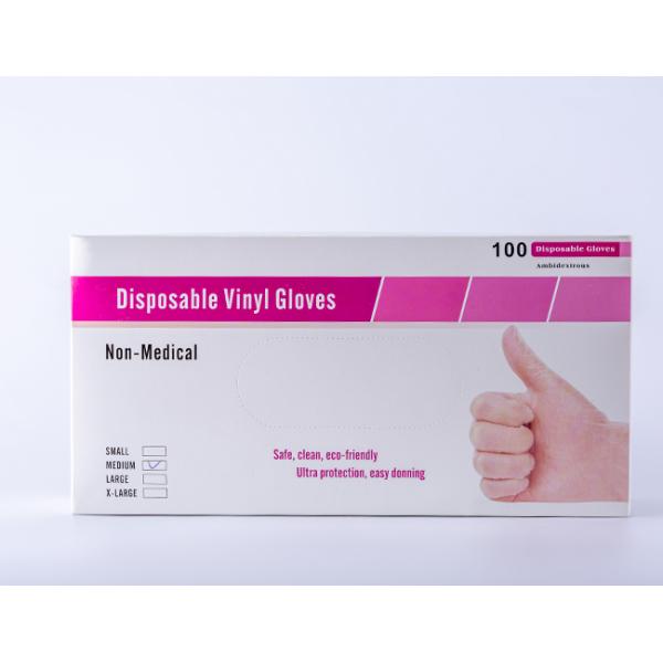 PVC Vinyl Examination Hand Gloves S M L Food Grade PVC GB