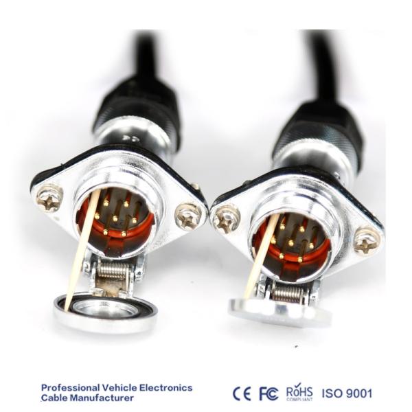 Waterproof 5 Pin Trailer Power Cable With Metal Male Female Connector