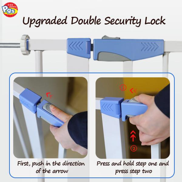 Logo Custom Child Baby Safety Gate Protective Wide Keep Secure Stairways Doorway Pet Baby Safety Gate