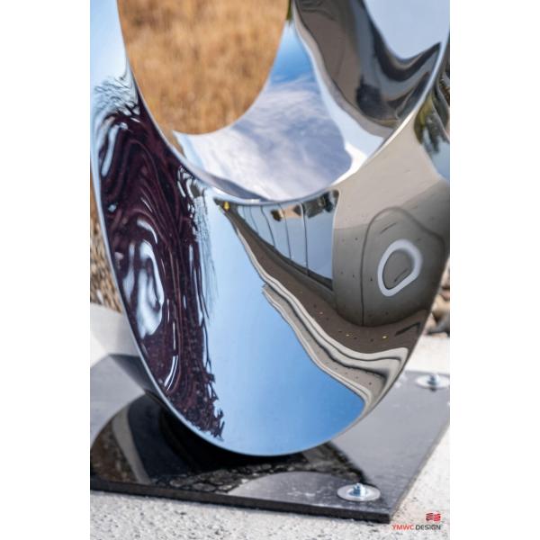 Large Mobius H6 Stainless Steel Sculpture Abstract Outdoor Art for Contemporary Decor