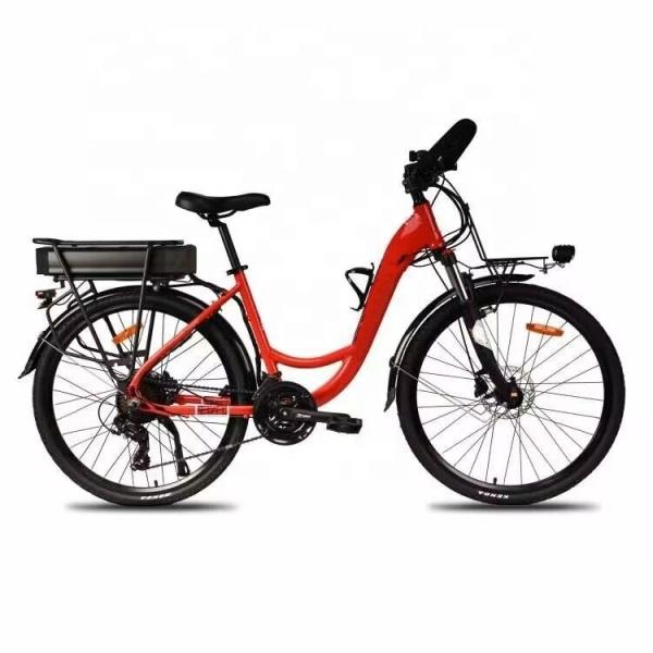 Lithium Battery 700C Electric City Bike 24 Speed 250W Low Step Through Electric Bike