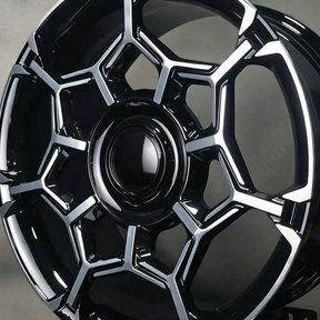 GeometricHoneycombMonoblockForgedWheel 6061T6 Alloy RimGloss Black Machined Face Fit for Rolls Royce GhostCullinanCustom PCD ET