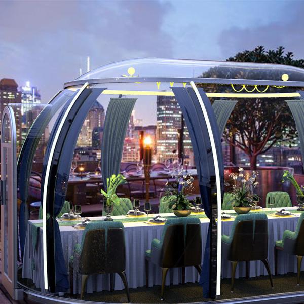 Outdoor Camping Homestay Steel Structure Spherical Tent House With Transparent Bubble Room And Dome Room