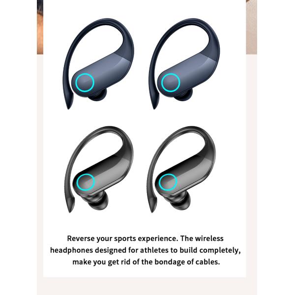 Waterproof Wireless Earbuds Stereo Bluetooth Headphone with Digital Display Travel Battery Indicator Wireless BT Earphone
