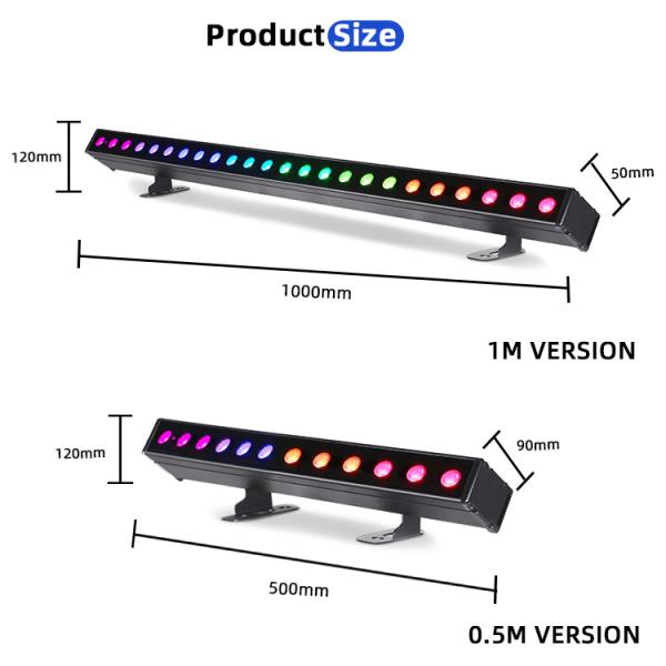 IP65 バッテリー電源 LED ウォールウォッシャー 12pcsx2W RGBW 4in1 LED バーライト 屋外用