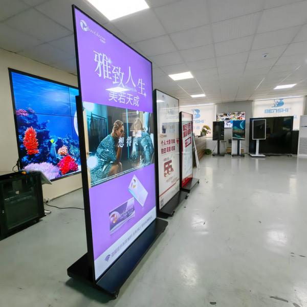 Indoor Floor Standing Digital Signage Monitor LED Video Wall For Advertising