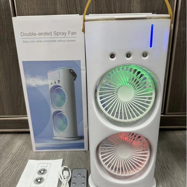 Household White Dual Fan Air Cooler with Remote Control and Cooling Function