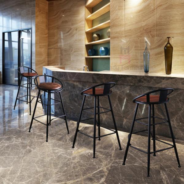 Табуретки металлического стержня Бакрест коммерчески с кожаными местами/выдолбили - вне конструируйте