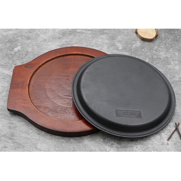 Круглые пиццы стейк литые железные блюда для подачи