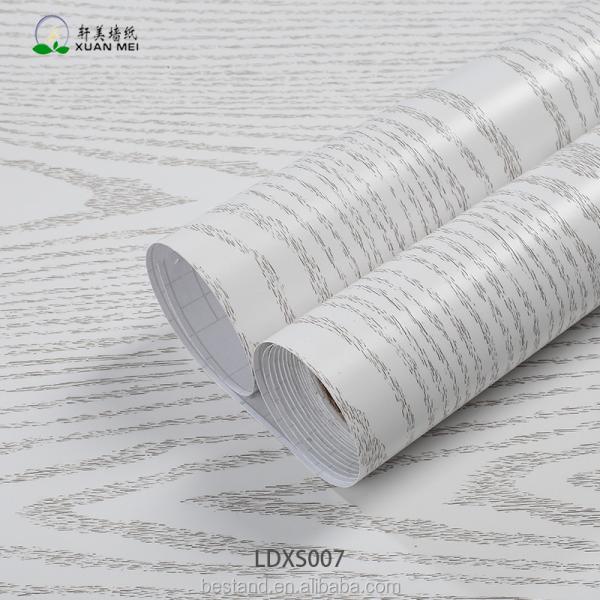 Self-Adhesive High Glossy Wood Grain Film PVC Decorative Film for Furniture Renovation