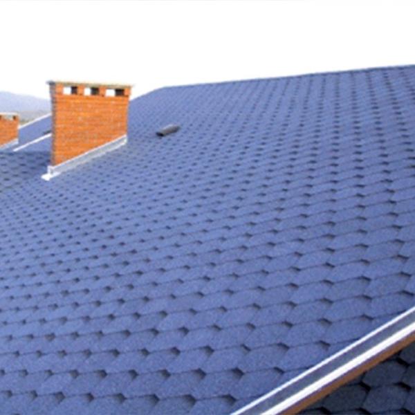 Blue Particle Building Roofing Asphalt Shingle Anti Corrosion Single Layer Shingles