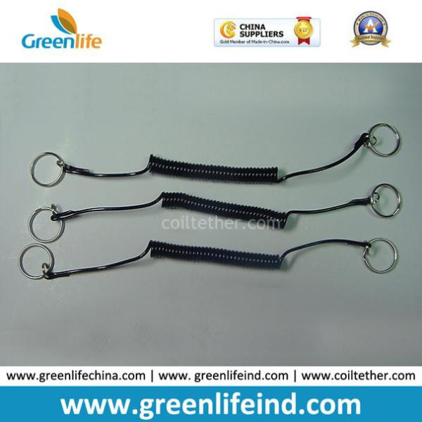 New Arrival Earthy Yellow Plastic Spring Coil Key Coil w/Thumb Trigger and Short String Loop