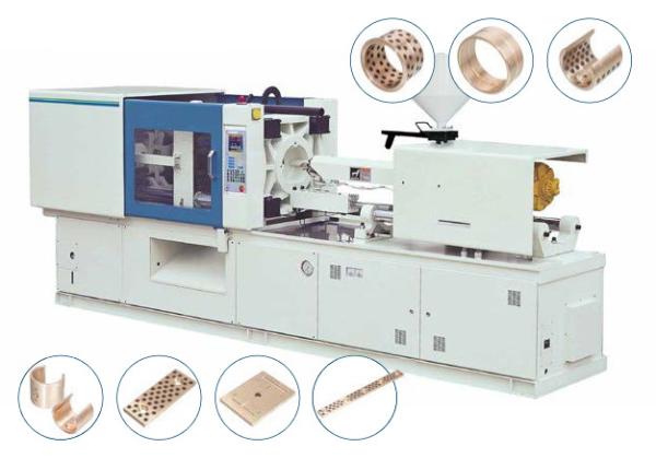 Pièces de rechange branchées par graphite de bagues de machines d'emballage de bague de bronze de manganèse pour les machines en plastique d'injection