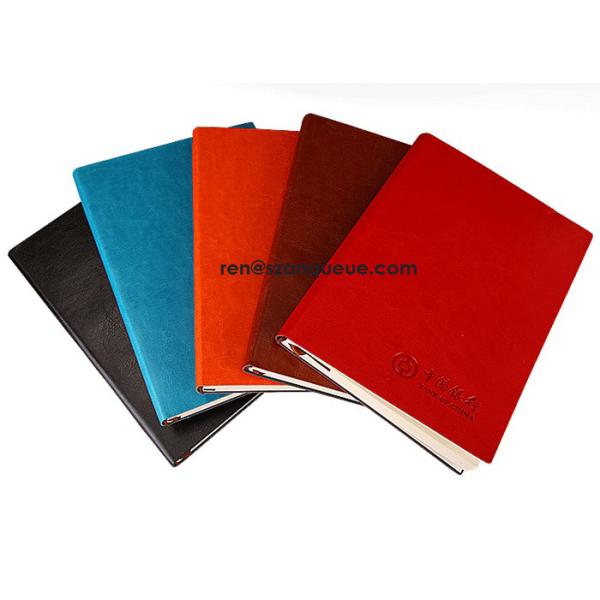 Custom soft leather Paper notebook with grey paper inside