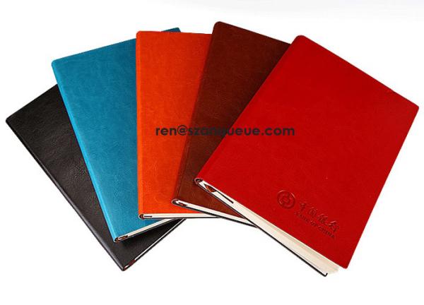 Cheap custom a5 hardcover pu leather notebook for office and school stationery