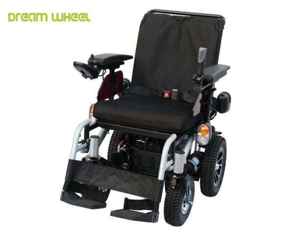 Outdoor 12km/H 4 Wheel Drive Electric Wheelchair With Recline Seat