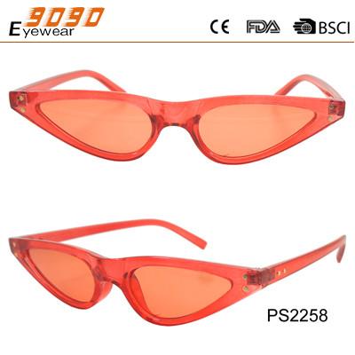 Retro Women Cateye Sunglasses Triangle Design Unisex Custom Plastic Frame Sunglass UV400