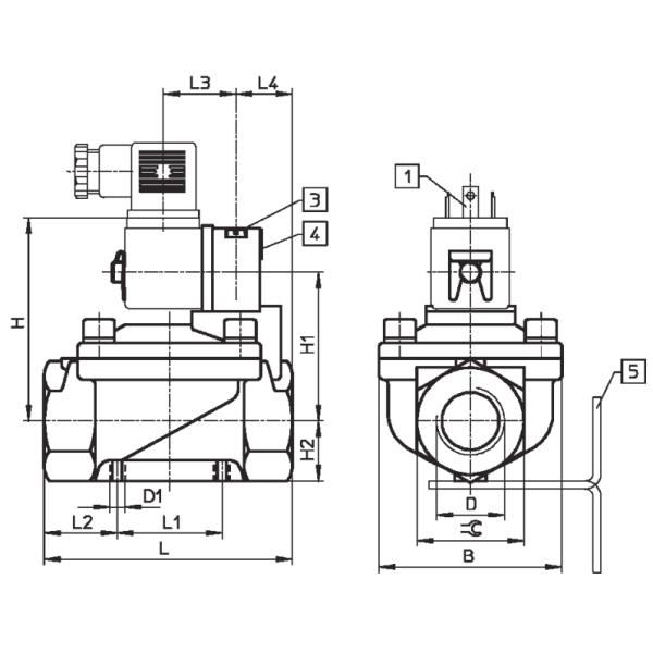 MN1H-2-1/4-MS 161725 Festo Type Brass Solenoid Valve 1/4'' 24VDC
