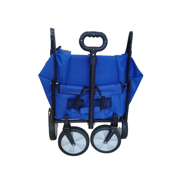 Steel Frame Folding Beach Wagon Collapsible Festival Trolley Camping Utillty 600D